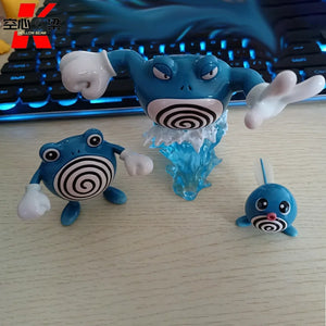 [1/20 Scale World] Poliwag & Poliwhirl & Poliwrath Toy Figure Decoration