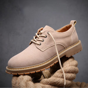 Men Leather Shoes  Versatile Korean Casual Trend British Work Clothes Shoe Cow Suede Men's Shoes Designer Shoes Man Oxfords