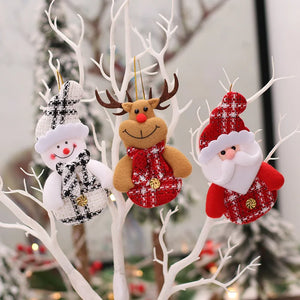 2023 Happy New Year Xmas Ornaments Diy Xmas Gift Santa Claus Snowman Tree Pendant Doll Hang Decorations for Navidad Home Decor