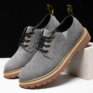 British Style Outdoor Safety Shoes Casual Natural Leather Shoes Breathable Driving Men Oxfords Fashion Brand Dress Shoes Adult