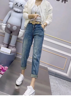 Y2k Large Size Tencel Straight Leg Jeans Female Summer Thin 2023 New Harun Pants Fat Mm Thin Daddy Pants