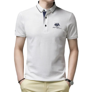 2023 New Embroidered Polo Shirt Men's High-end Luxury Top Summer Casual Lapel Short Sleeve T-shirt Korean Fashion Men's