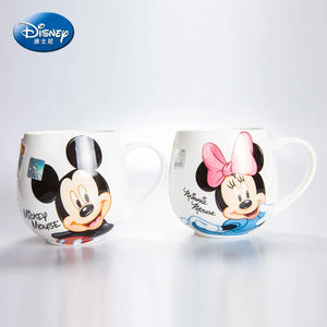 Disney Mickey Mouse Minnie Mouse Coffee Mugs Cute Cartoon Donald Milk Mugs Creative Fashion Mugs Handle Kids Water Cup 300ML