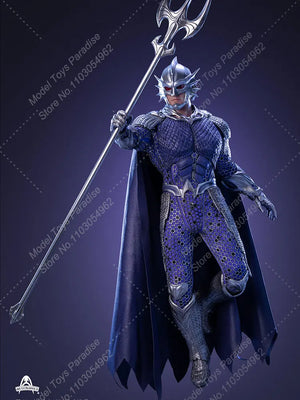 Art Figures AF-027 1/6 Men Soldier Aquaman Silver Armor Battle Clothes With Trident Full Set 12inch  Action Figure Toys Gifts