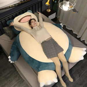 150cm Huge Pokemon Snorlax Anime Plush Toys Big Pokémon Plushie Kawaii Semi-finished Leather Holster Pillow Gift for Children