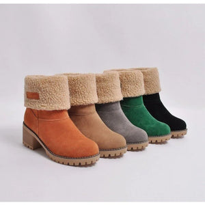 Women Winter Fur Warm Snow Boots Ladies Warm wool booties Ankle Boot Comfortable Shoes plus size 35-43 Casual Women Mid Boots