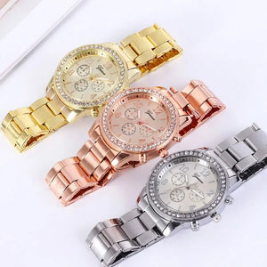 Diamond Inlaid Fashionable Women's Watches Fashion Steel Band for Women Watch Metal Strap Quartz Wristwatches Relojes Para Damas