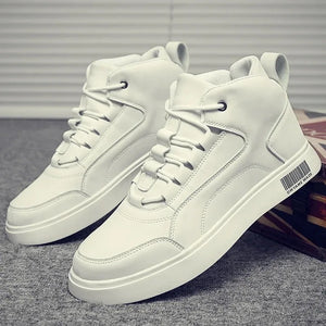 Brand Men's Sneakers Trendy High Top Casual Shoes Lace Up Flats Outdoor Trainer Shoes For Men White Tenis Shoes Zapatos Hombres