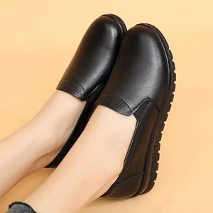 Women's Round Toe Office Shoes Comfortable Women's Shoes Casual Thick-soled Women's Shoes Outdoor Trendy Sports  Women