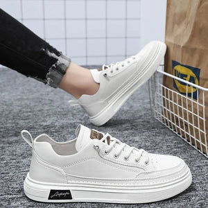 New Men's Sneakers Fashion Leather Casual Shoe Outdoor Comfortable Walking Shoes for Men Luxury White Tenis Shoes Zapatos Hombre