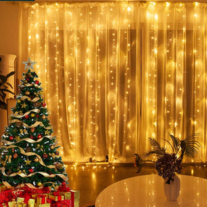 2023 Christmas Curtain Lights Garland Merry Christmas Decorations For Home Ornaments Xmas Gifts Navidad New Year wedding party