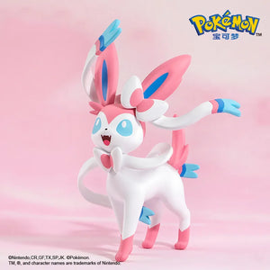 Genuine Pokemon Sylveon Umbreon Espeon Eevee Anime Figure Kawaii Pokémon Doll PVC Model Toy Collectibles Kit Tabletop Decoration