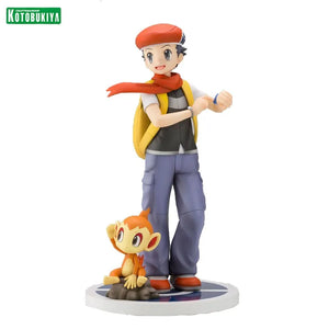 In Stock Kotobukiya Pokémon Lucas Chimchar Original Anime Figure Model Doll Action Figures Collection Cute Toys for boys Gifts