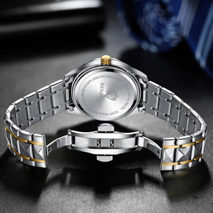 Top Luxury Couple Watch Stainless Steel 30m Waterproof Clock Male Lady Sports Mens Watches Women Quartz Casual Wrist Watch