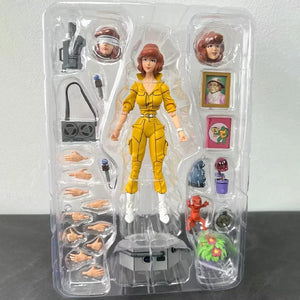 Neca 54233 Teenage Mutant Ninja Turtles 1987 Anime Figurine Female Journalists Action Figure 18cm Collection Doll Model Gift Toy