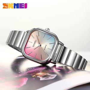 SKMEI 2190 For Ladies Female Girl Women Watches Waterproof Clock reloj mujer  Luxury Stainless Steel Strap Quartz Wristwatch