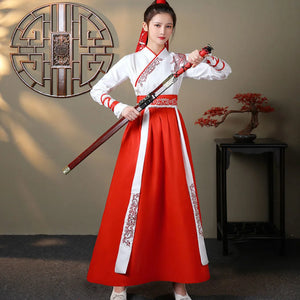 Streetwear Casual  Chinese Traditional Dress Chinese Hanfu Dress Women Clothing Vintage Ethnic Style Fashion Clothes Elegant