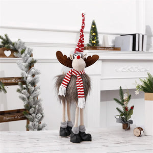 Large Standing Elk Doll Christmas Gift for Kids Christmas Elk Doll Reindeer Navidad Ornaments Christmas Home Decoration Supplies