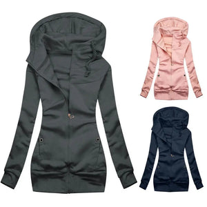 Women Oversize Hoodies Sweatshirts Pullovers Hoodie Female Patchwork Sweatshirt Autumn Warm Hoody Zipper UP Tops S-3XL