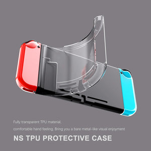 Transparent TPU Soft Case Joycon Protective Shell Cover for Nintendo Switch NS Console Crystal Clear Back Protector Accessories