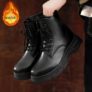 2024 New Style High Top Fashion British Boots Men Black Boots Outdoor Comfort Chelsea Waterproof Anti Slip Men Shoes Short