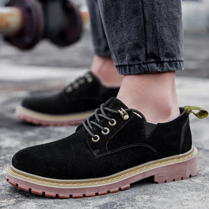 British Style Outdoor Safety Shoes Casual Natural Leather Shoes Breathable Driving Men Oxfords Fashion Brand Dress Shoes Adult