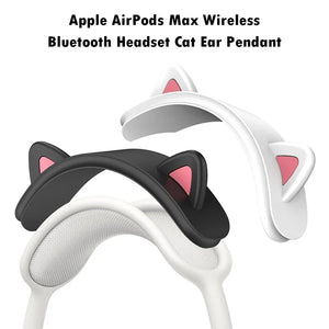 Cute Cat Ears Headband Cover For Apple AirPods Max Soft Silicone Headphone Protectors Comfort Cushion Top Pad Protector Sleeve