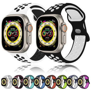 Strap For Apple Watch Ultra 7 8 9 41mm 45mm 40 44 42mm for nike sport Band iWatch serie SE 6 49mm Silicone Breathable bracelet