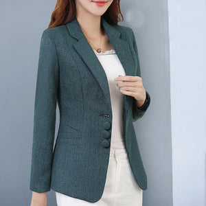 Fashion Women Blazers Jackets Work Office Lady Suit 2024 Slim Single Breasted Business Female Blazer Coats Formal Veste Femme