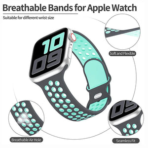 Strap For Apple Watch Ultra 7 8 9 41mm 45mm 40 44 42mm for nike sport Band iWatch serie SE 6 49mm Silicone Breathable bracelet