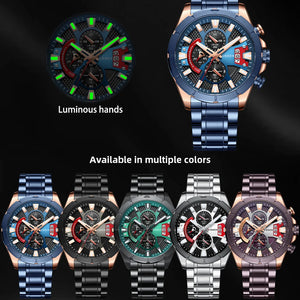 CURREN Watches Mens Top Brand Luxury Casual Steel Quartz Business Clock Male Sport Waterproof Date Chronograph reloj hombre