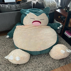 150cm Huge Pokemon Snorlax Anime Plush Toys Big Pokémon Plushie Kawaii Semi-finished Leather Holster Pillow Gift for Children