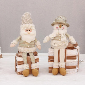 New Year 2022 Christmas Decorations for Home 25 Style Height 30cm Santa Claus doll Children's gifts Window Ornaments Navidad