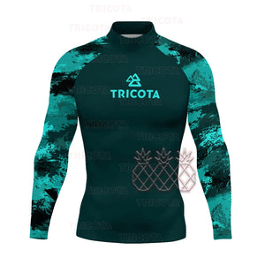 Surfing Rash Guard Swimwear Men's Long Sleeve UV Protection Diving Wear Summer Water Sports Swimming Rashguard Surfing T-shirts