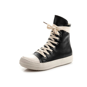 Rick high-top shoes, thick-soled women's shoes, canvas boots, lace-up casual boots, women's sports shoes, men's sports shoes