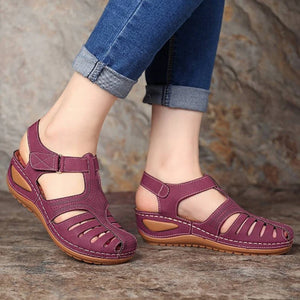 Women Summer Open Toe New Classics Solid Color Shoes For Women Wedges Non-Slip Buckle Sandalias Zapatos De Mujer Footwear