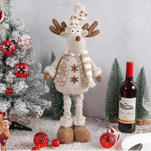 Christmas Snowman Telescopic Doll New Knitted Elk Doll Window Scene Christmas Decoration Merry Christma Gift Happy New Year