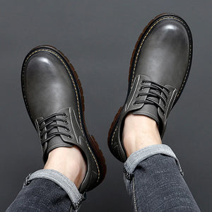 2023 Autumn New High Quality Leather Luxury Shoes Lace Up Classic Outdoor Sports Men Shoes Men Work Clothes Shoes with Cow Sole