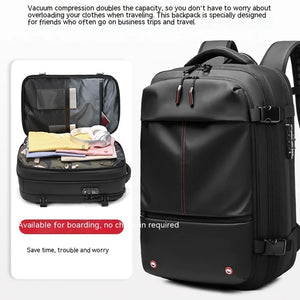 Vacuum Compression Large-capacity Backpack Travel Backpack Men's Business Multifunction Computer Bag Fashion Fitness Bags 2024