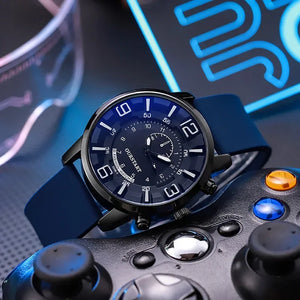 Silicone Jelly Men Watches Big Dial Quartz Wristwatches Simple Watches Reloj Male Casual Watch Clock Gift Reloj Hombre