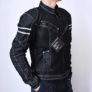 JK006 Jacket Spring Breathable Denim Mesh Racing Ride High-performance Drop Resistance Clothing Motorcycle Jacket