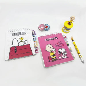 Snoopy Notebook with Labeled Literary Grid Notepad B5 Senior Sense of Record Book Cartoon Kawaii Anime Plush Toy Birthday Gift