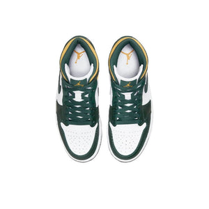 Original Air Jordan 1 Mid "Sonics" For Women's and Men's Unisex Trend Retro Mid-Top Retro Classic Basketball Shoes 554724-371