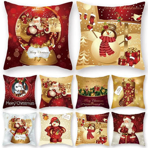 45cm Christmas Cushion Cover Navidad Merry Christmas Decorations For Home 2024 Xmas Noel Cristmas Ornaments New Year Gifts 2025