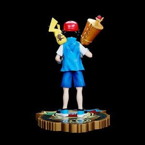 2024 New 28cm Pokemon Pikachu Champion Ash Ketchum Model Cartoon Characters Around Pvc Collection Model Desktop Ornaments Gifts