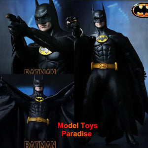 Original HotToys DX09 1/6 Men Soldier 1989 Batman Super Hero Michael Keaton Full Set 12inch Action Figure Collectible Toys Gifts