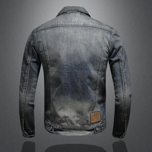 Men's Retro Classic Denim Jacket Autumn Street Trend Handsome Riding Windproof Men's Clothing High Street Casual Lapel Jacket