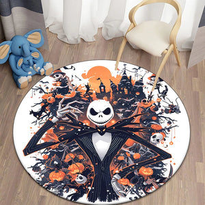 The Nightmare Before Christmas HD Printed Round Carpet.exquisite, Living Room,bedroom,sofa,entry Door Mat.table,chair,gift,Rug