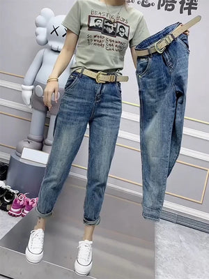 Y2k Large Size Tencel Straight Leg Jeans Female Summer Thin 2023 New Harun Pants Fat Mm Thin Daddy Pants