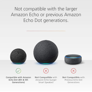 Battery Base for Echo Dot (5th & 4th) Rechargeable 5200mAh External Battery Black White Blue Make Your Smart Speaker Portable